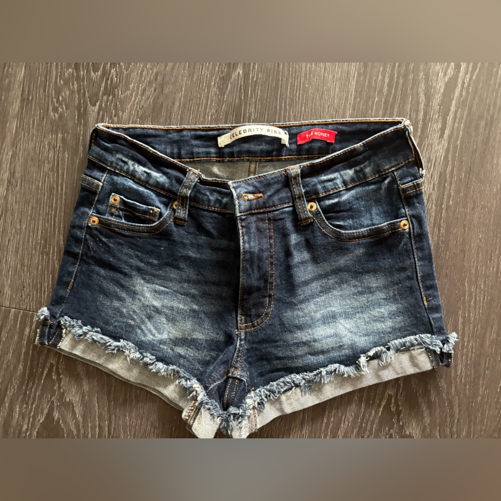 Celebrity Pink Blue Denim “The Honey” Shorts Size 1/25